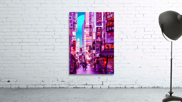 Japan City In Tokyo Retro Art by Colorize Studio Wall Art