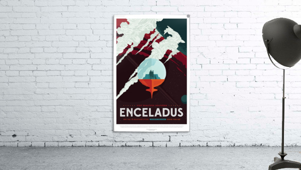 Visit Enceladus vintage poster by VINTAGE POSTER