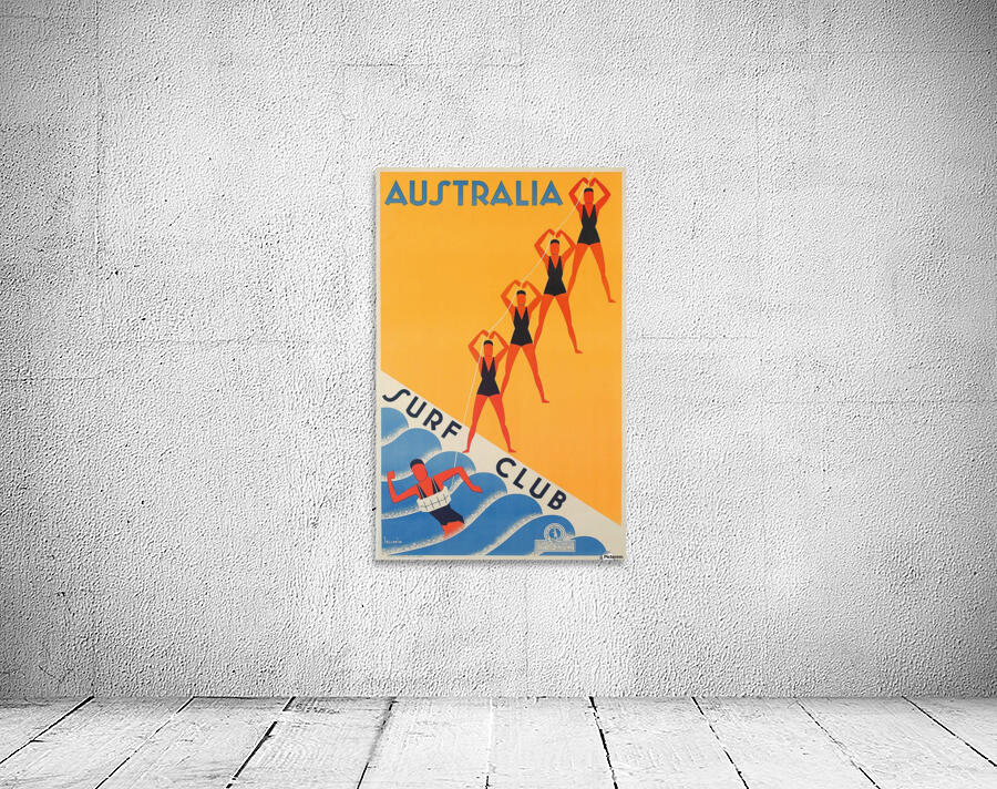 Australia Surf Club poster by VINTAGE POSTER