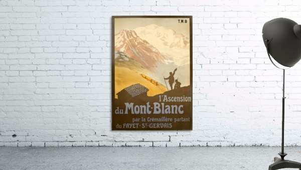 French Vintage Ski Poster for Mont-Blanc by VINTAGE POSTER