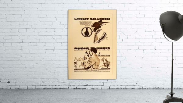1920 Ludwig Hohlwein Poster Lithographs and Gravures Huber Uhren by VINTAGE POSTER