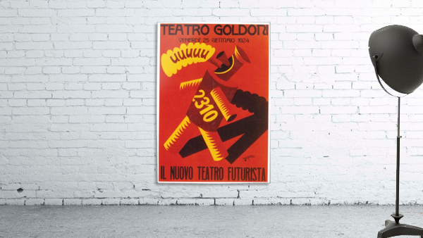 Italian poster for the New Futurist Theatre Company by VINTAGE POSTER
