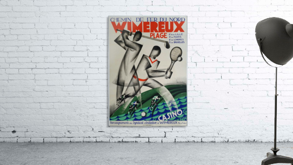 Original vintage poster golf Wimereux Plage Chemin de fer du Nord by VINTAGE POSTER