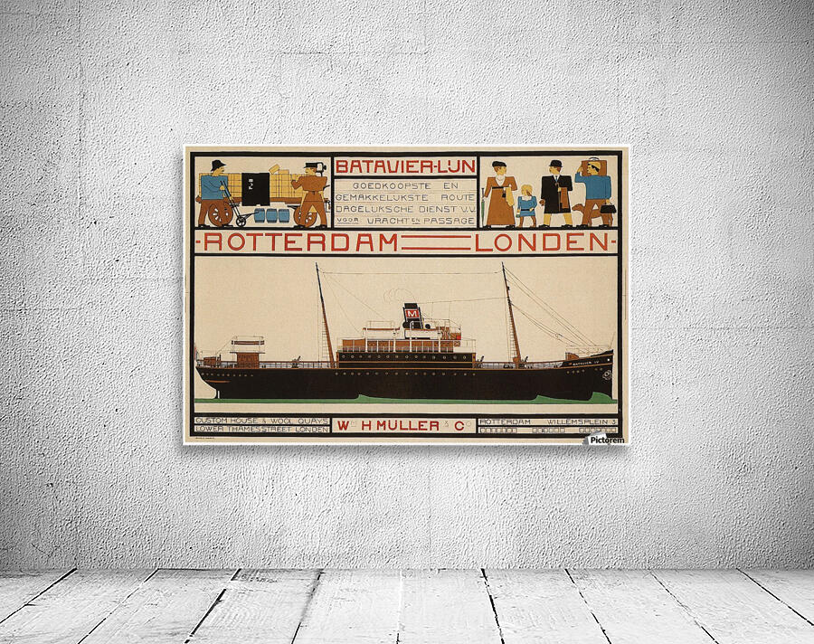 Rotterdam - London travel poster by VINTAGE POSTER