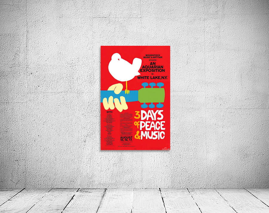 Original Woodstock poster in 1969 by VINTAGE POSTER
