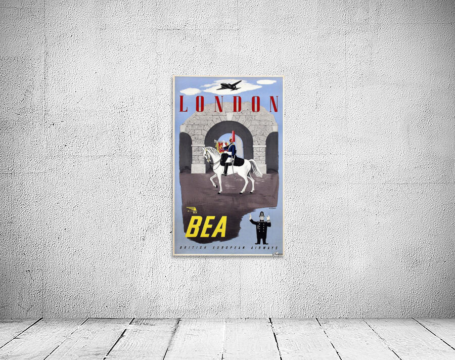British European Airways London travel poster by VINTAGE POSTER