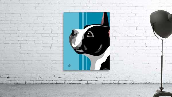 Boston Terrier Face Profile Wall Preview