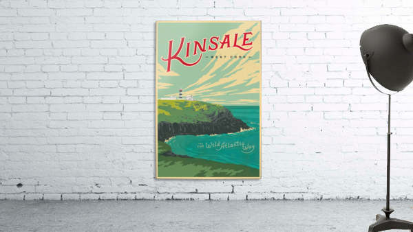 Kinsale Wild Atlantic Way vintage travel poster by VINTAGE POSTER