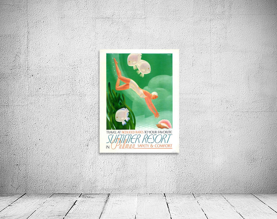 Summer resort in Pullman vintage travel poster by VINTAGE POSTER