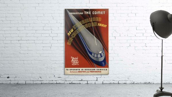 Presenting The Comet, Air-Conditioned Train New York poster,1935 by VINTAGE POSTER