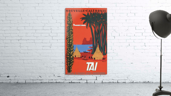 Nouvelle Caledonie TAI vintage travel poster Wall Preview