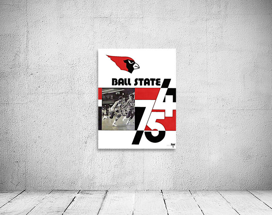 1974 Ball State Cardinals Basketball Art Wall Preview