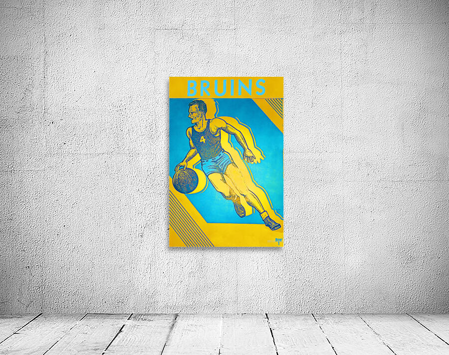 Vintage UCLA Bruins Basketball College Remix Art Wall Preview