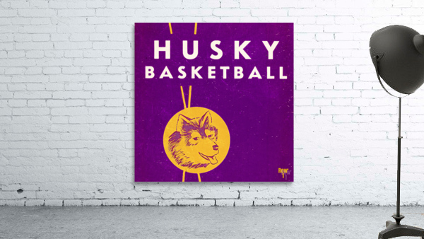 Vintage Washington Husky Basketball Art Wall Preview