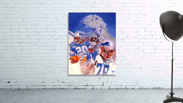 Billy Sims Detroit Lions Art Wall Preview