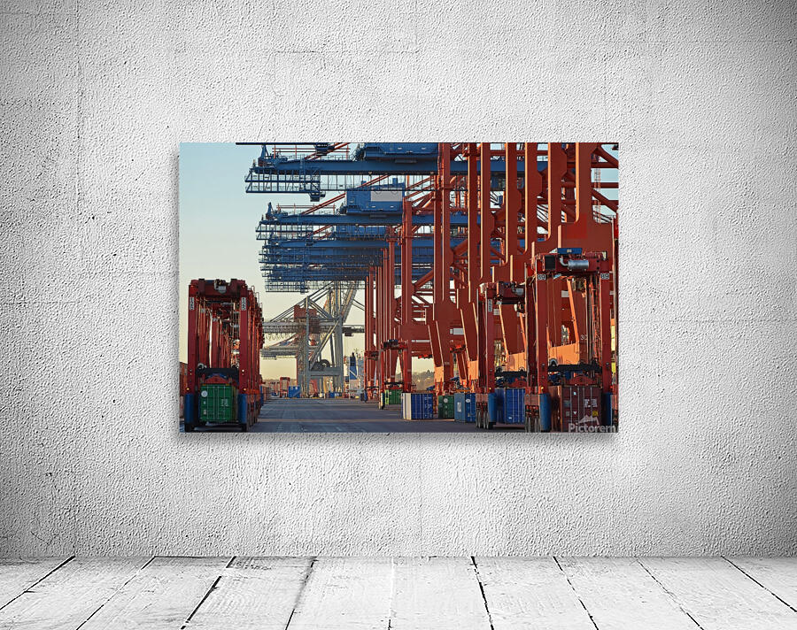 Harbor Cranes by caladoart
