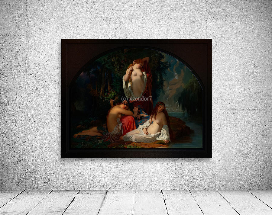Les Baigneuses by Henri Lehmann Remastered Xzendor7 Classical Fine Art Old Masters Reproductions Wall Preview