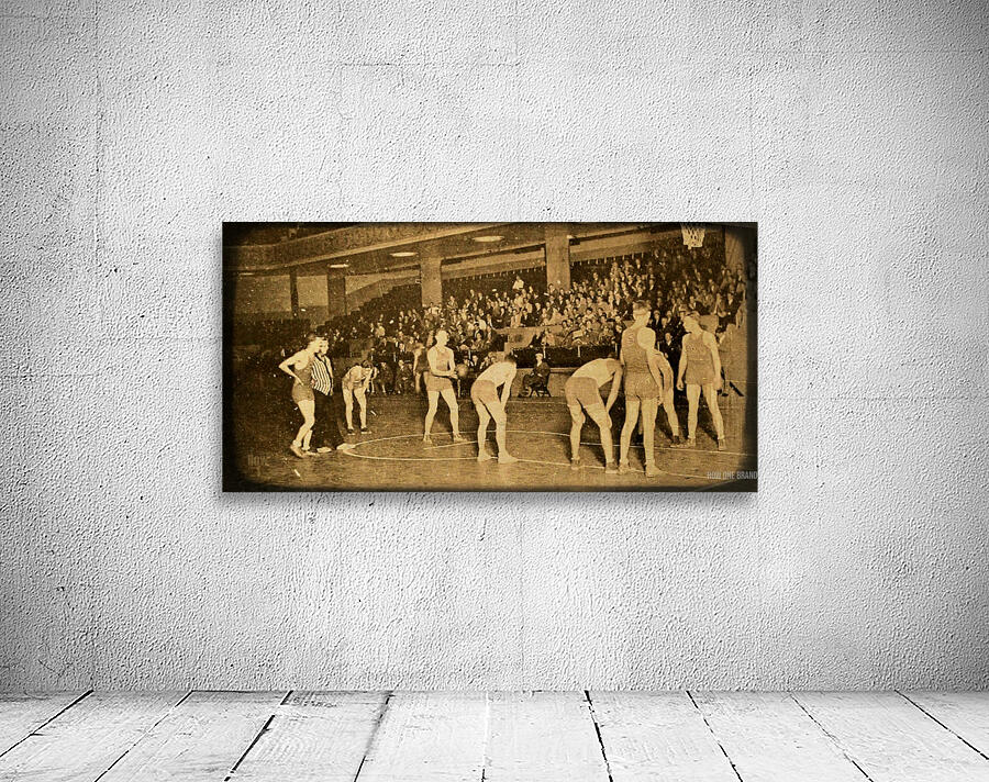 Vintage Rice vs. SMU Basketball Viewfinder Photo Art Wall Preview