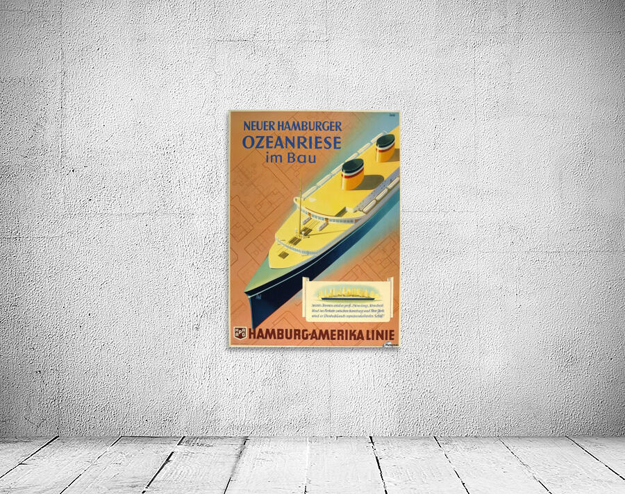 Hamburg - America Line vintage travel poster by VINTAGE POSTER