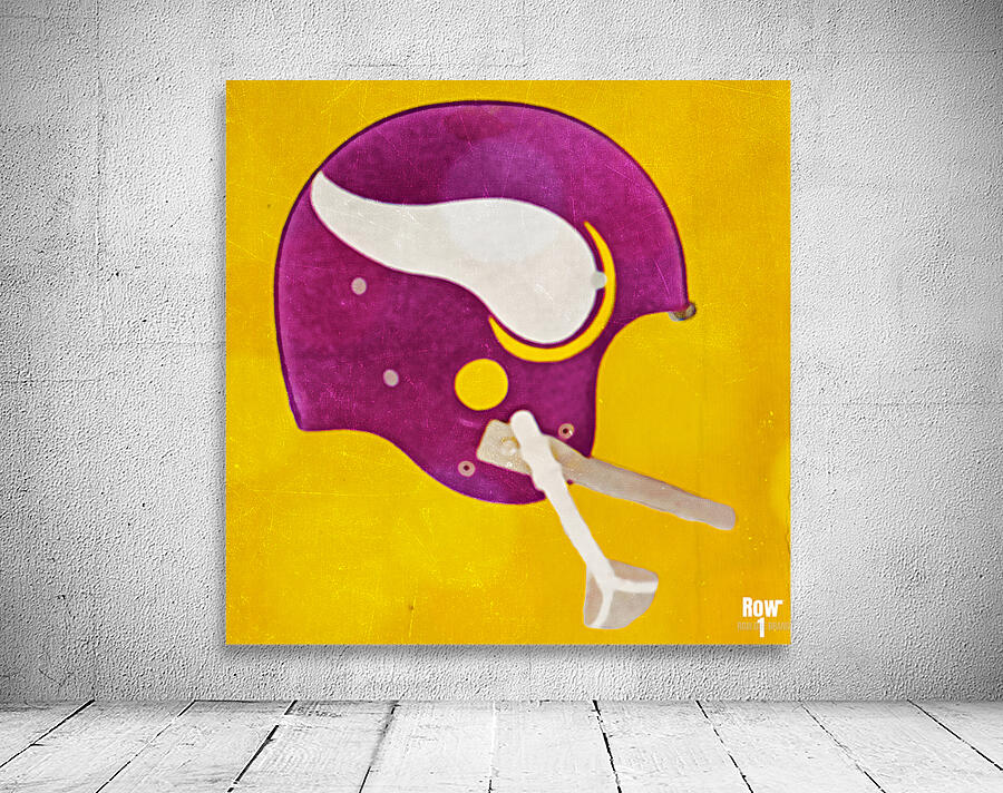 Vintage Minnesota Vikings Football Helmet Art Wall Preview