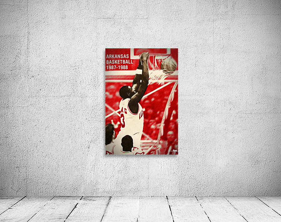1987 Arkansas Razorbacks Basketball Art Remix Wall Preview