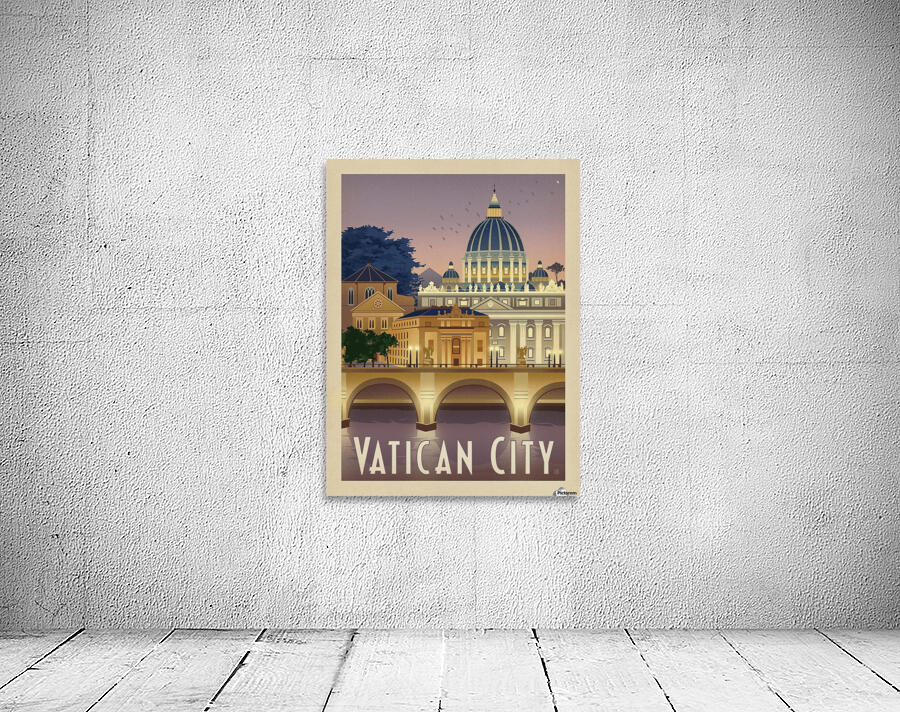 Vatican City vintage poster Wall Preview