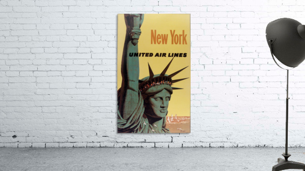 New York United Air Lines Statue of Liberty poster Wall Preview