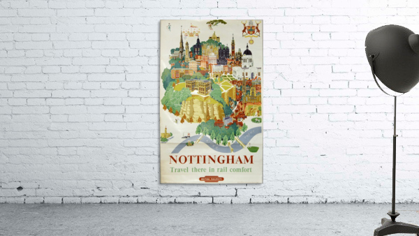 Nottingham vintage travel poster for British Railways by VINTAGE POSTER