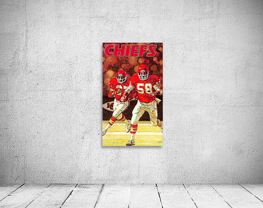Retro Kansas City Chiefs Football Art Wall Preview