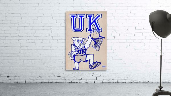 Retro Eighties Dunking Kentucky Wildcat Wall Preview