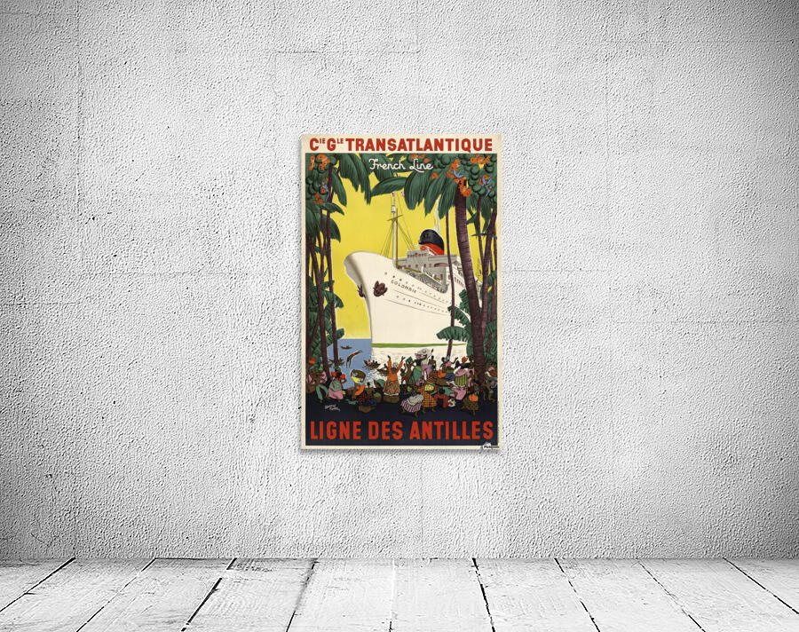 Ligne des Antilles by VINTAGE POSTER