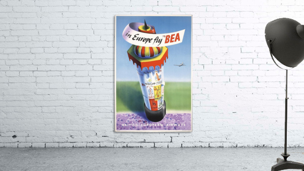 BEA vintage airline poster Europe 1948 Wall Preview