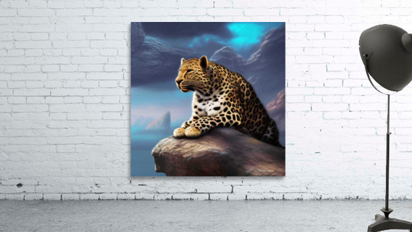 Leopard on the rocks.  Wall Preview