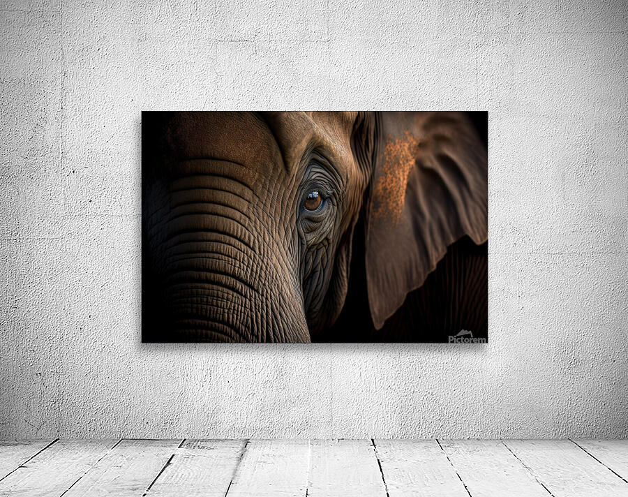 African Elephant Digital Portrait Wall Preview