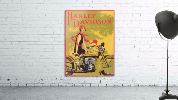 1929 Harley Davidson Shifting into Popularity Wall Preview