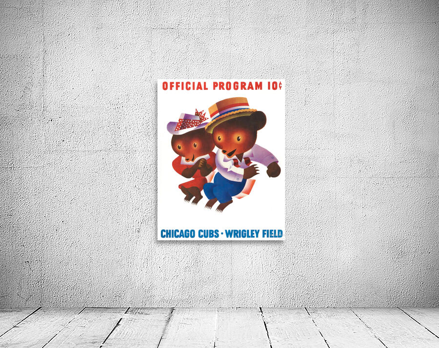 1961 Chicago Cubs Program Art Wall Preview