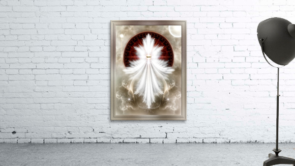 Angel Wings Snowflake Fractal Art Composition by Xzendor7 Wall Preview