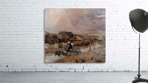 A woman in a carrige Wall Preview