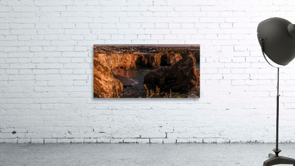 Golden Hour Serenity: A Tranquil Evening at a secret Newquay Beach Wall Preview