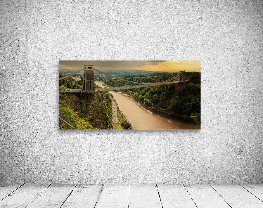 Bridge of Light: A Stunning View of the Clifton Suspension Bridge Wall Preview