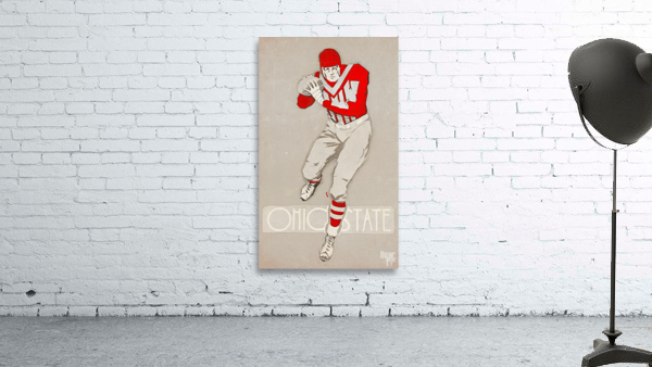 Vintage Ohio State Buckeyes Football Player Art Wall Preview