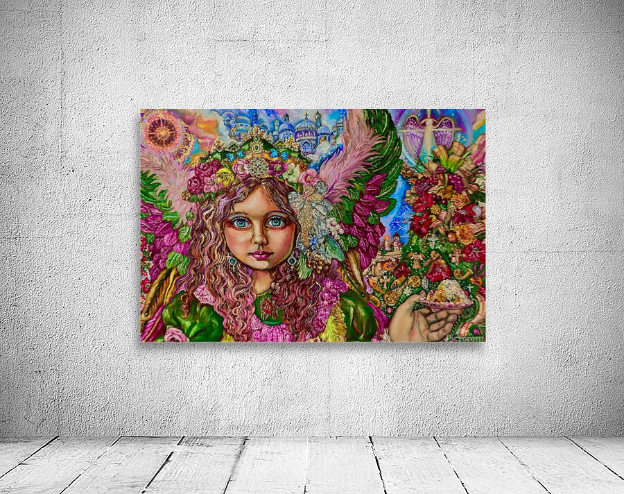 Yumi Sugai. An angel at Christmas dinner. Wall Preview