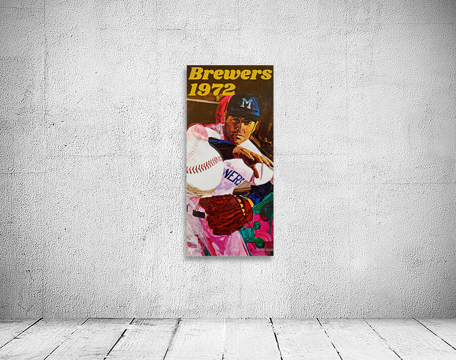 1972 Milwaukee Brewers Retro Art Wall Preview