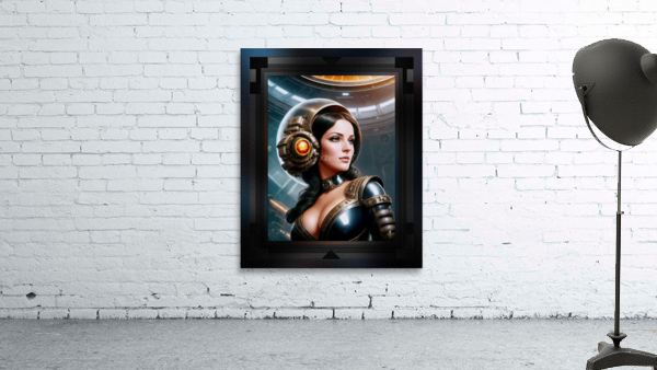The Navigator Retro Girl Portrait Of The Arkasan Space Age Alluring And Beautiful AI Concept Art by Xzendor7 by xzendor7