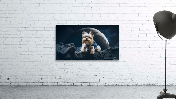 Yorkie on the moon by Ritchie Dee