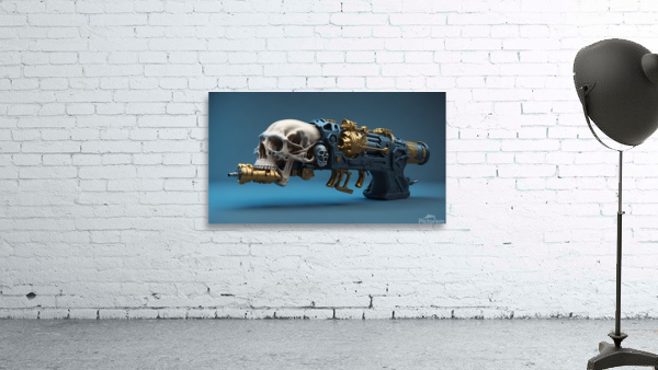 Steampunk Skull Gun 2-3 by Ritchie Dee