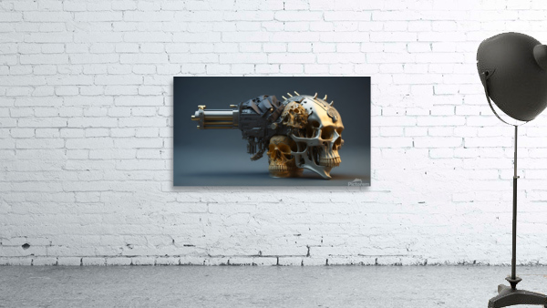 Steampunk Skull Gun 3-3 by Ritchie Dee