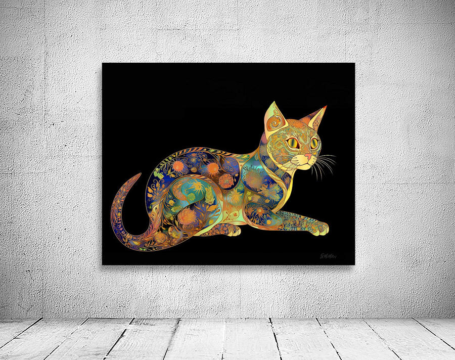 Psychedelic Cat  Wall Preview