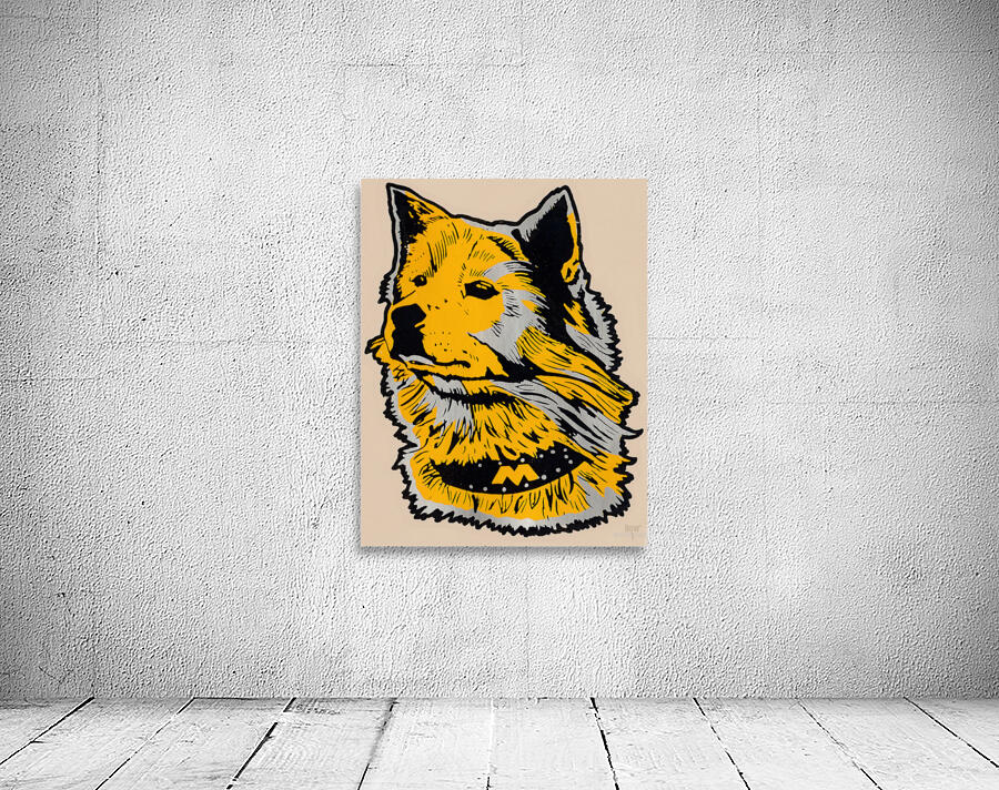 Vintage Michigan Tech Husky Art Wall Preview
