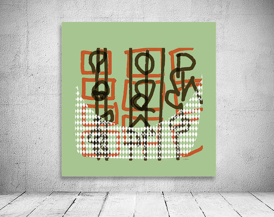Kings Court - green by Lee Brock Art and Graphic Designs